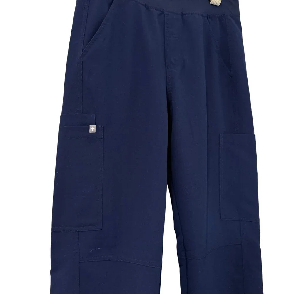 Figs Navy Blue Axim Cargo Scrub Pants Healthcare Medical Mens Size Medium Tall